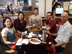 Farewell for Jiayi with Korean food and Soju